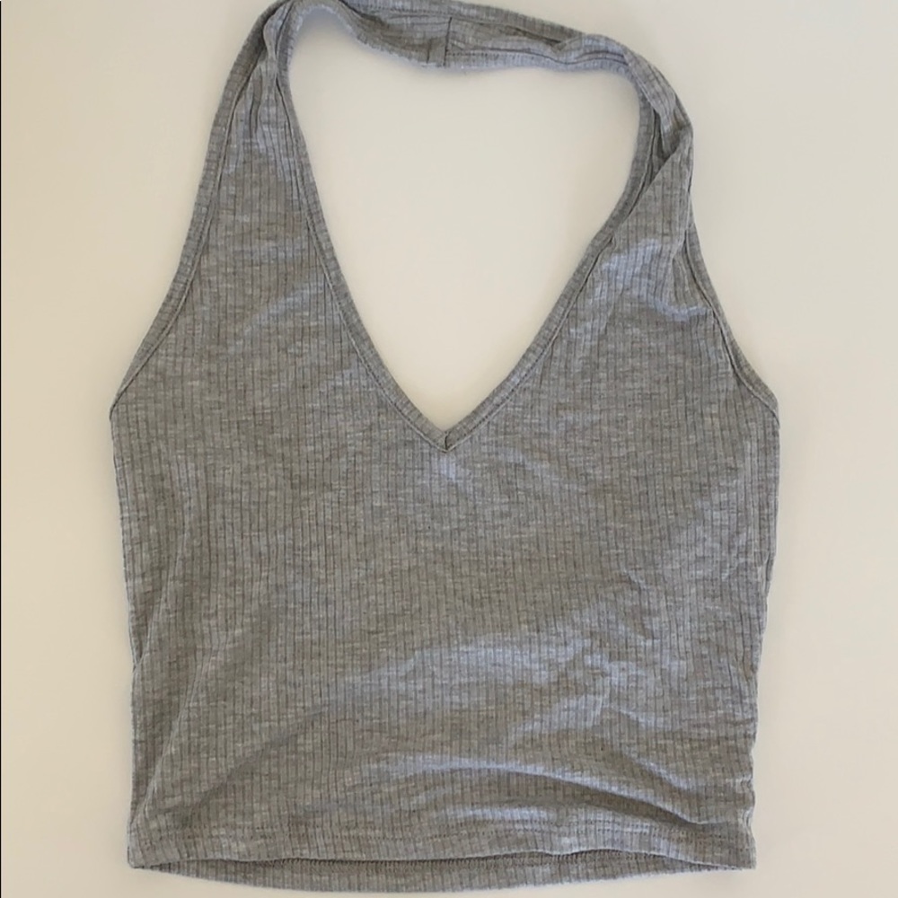BETTER BE Gray Halter Top